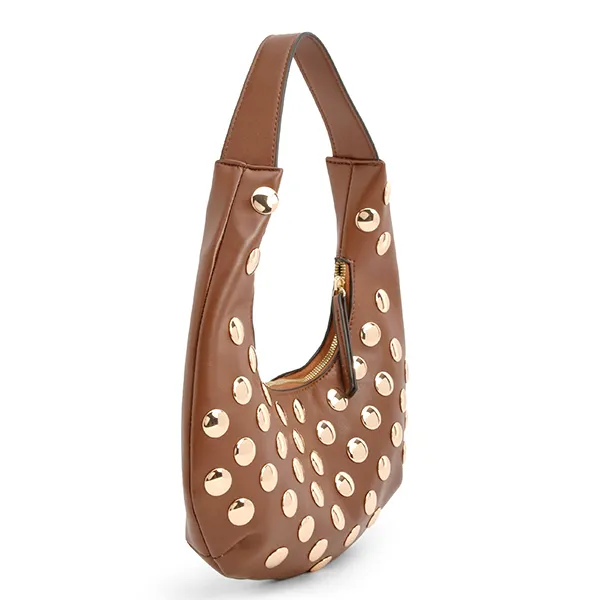 H27808 Big Hobo Shoulder Bag with Studs -3