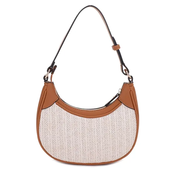 H27824 Round Straw Bags and Bows Shoulder Bag-1