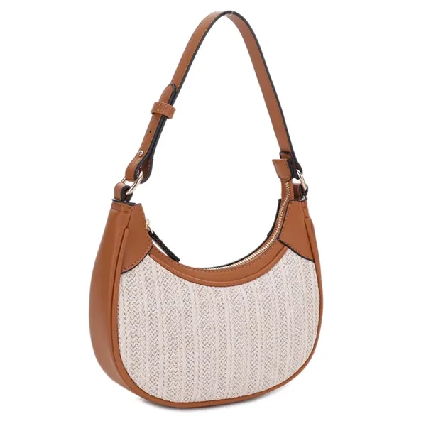 H27824 Round Straw Bags and Bows Shoulder Bag-4