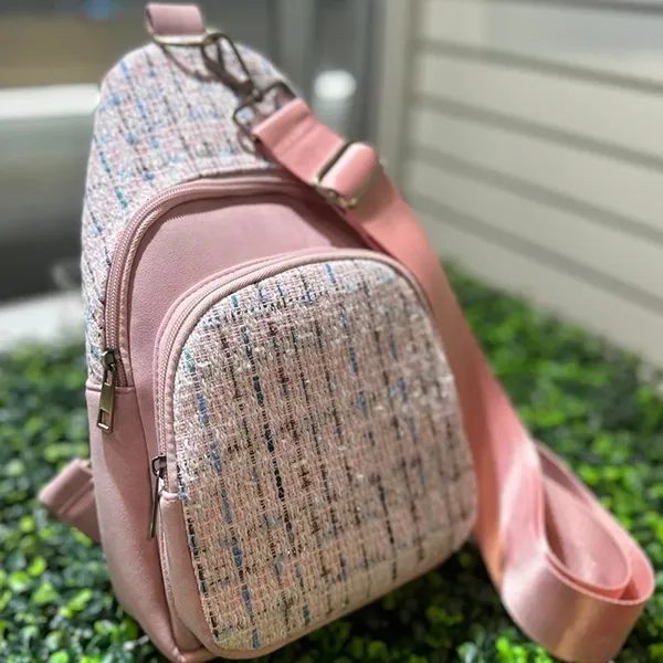 H27830 Kids Tweed Sling Bag-6